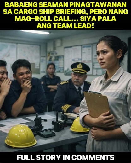 Hindi siya nasaktan sa tawa—nasaktan siya sa paniniwala nilang may karapatan silang pagtawanan siya. Sa loob ng cargo ship briefing room, malamig ang ilaw at mas malamig ang tingin. Sa mesa, nakahilera ang mga dilaw na hard hat, parang paalala na dito, mali ang isang hakbang, buhay ang kapalit. May mga walkie-talkie na nakahandusay, mga papel na nakakalat, at isang lumang mapa sa dingding na may mga marka—mga ruta, hazard points, at mga lugar na hindi puwedeng magkamali. Sa gitna ng kwarto, naka