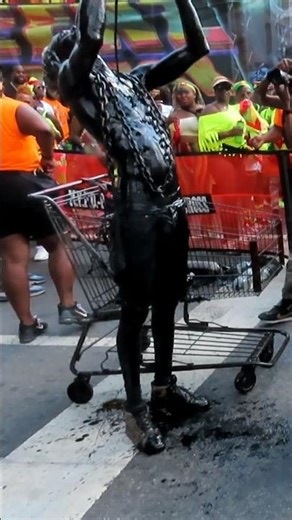 Oil dancing at Brooklyn Carnival