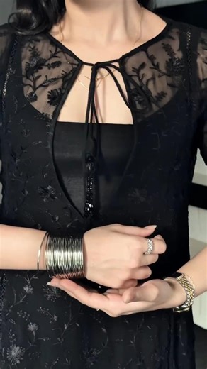 beautiful black dress design 👀🌺#eidmubarak #eid