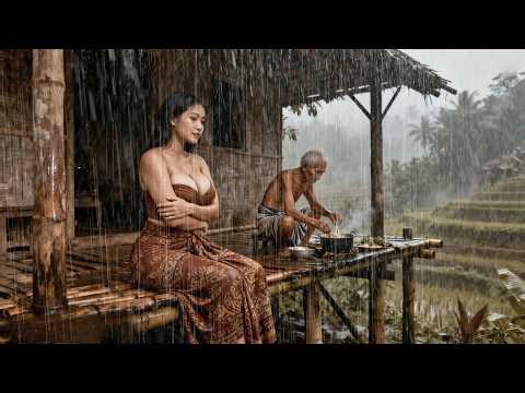 CAN YOU SLEEP IN THIS? ⚡Heavy Rain in a Forgotten Green Village: Instant Sleep & Insomnia Relief