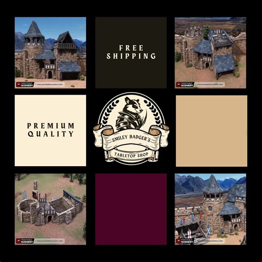 Fort Bruce: Tabletop Fortress, Medieval and Fantasy Wargaming, Castle Model Scenery - Etsy UK