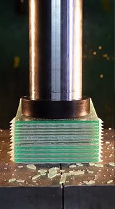 Hydraulic Press vs Tempered Glass Panels 😱 | Extreme Glass Crush