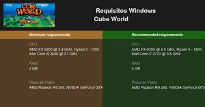 Cube World Requisitos Mínimos e Recomendados 2026 - Teste seu PC 🎮