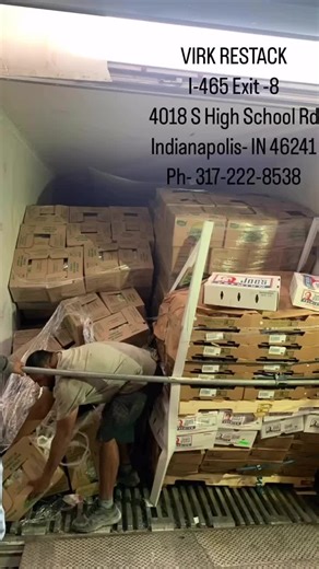 VIRK RESTACK I-465 Exit -8 4018 S High School Rd Indianapolis- IN 46241 Ph- 317-222-8538 Cross docking service#drivermehkma🚚🚚🚚 #usa🇺🇸 #restack