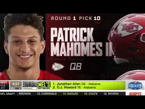 Chiefs Select QB Patrick Mahomes (2017 NFL Draft)