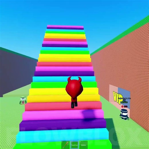 Rainbow stairs vs Tsunami #roblox #rainbow #tsunami