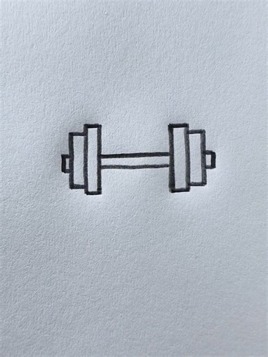 Dumbbell Drawing From the Letter 'H' #drawing #pencildrawing #easydrawing #art #ABCDrawing