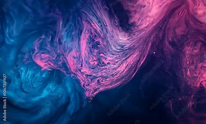 Vibrant cosmic patterns with swirling shades of blue and pink, evoking a sense of wonder