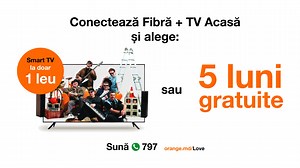 53 reactions · 8 comments | La Orange, oferta sună bine! 李 Conectează acum Internet prin Fibră + Televiziune și alege oferta care-ți place mai mult: Smart TV la doar 1 leu sau primele 5 luni de servicii absolut gratuite   Solicită conectarea și cea mai tare ofertă pe orange.md/Love #Orange_e_aici | Orange | Facebook