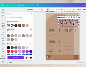 Salon Price List | Spa Menu | Price Menu | Hair Salon | Nails Hair Lashes Brows | Beauty Salon Price List | Scan to Pay Sign (download) - Etsy