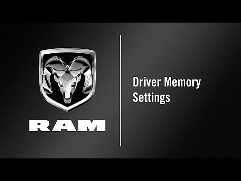 Driver Memory Settings | How To | 2020 Ram 1500 DT