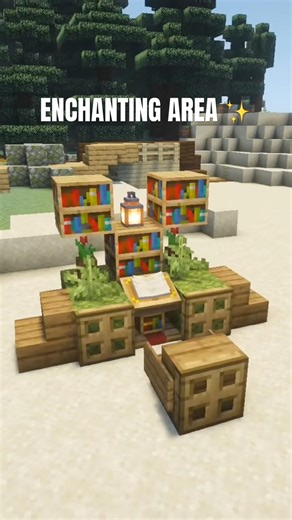 Cozy Minecraft Enchanting Area ✨ #minecraft#minecraftenchanting#cozyminecraft#minecraftshorts