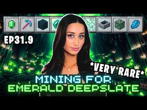 Mining for EMERALD DEEPSLATE... again... VERY RARE!! (Minecraft Survival Series)