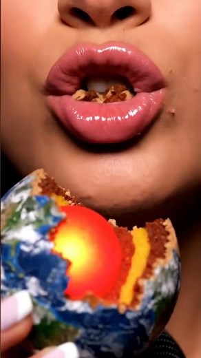 Biting the Glowing Earth 🌍💥 | Intense Crunch ASMR | Planet Sound Experience