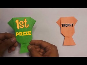 Paper trophy l Origami Trophy l DIY EASY