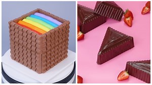 Satisfying and relaxing cake-making—watch this beautiful dessert take shape! 🎂🌟