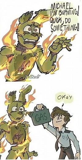 Springtrap is on fire!! #fnaf #springtrap