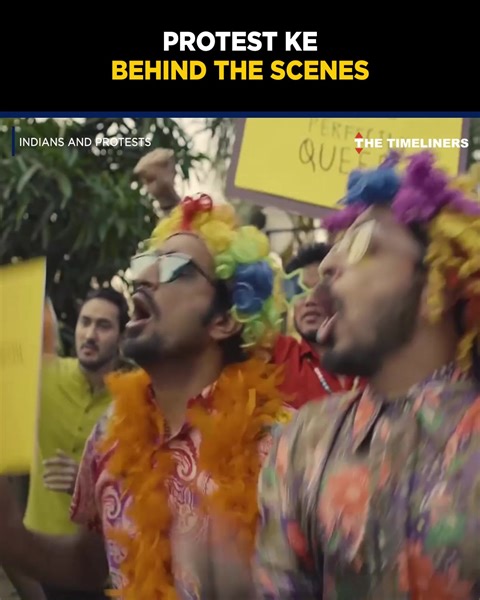Protest ke behind scenes 😂😂 #TTL #TheTimeliners #Protest #Indians #Behindscenes | The Timeliners