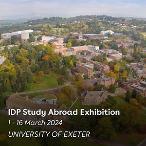  The University of Exeter is joining us at our IDP Study Abroad...