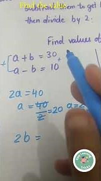 Maths Magic Trick | Find a and b in 1 Second | Simple Add–Subtract Method