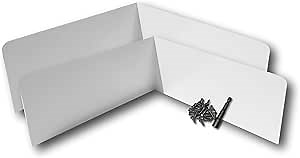 Eagle 1 Rain Gutter Valley Splash Guards, Straight or Bent (2 Per Order) Includes Screws and 1/4" Bit Driver (Oversized Bent, White)