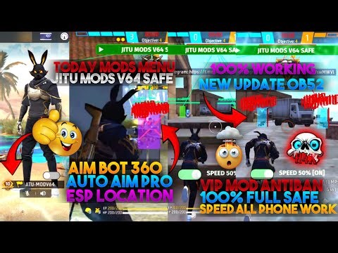 😱 Free Fire OB52 Antiban Headshot Panel 🔥 | Mod Menu + Injector OB52 100% Safe ✅ | #freefire #ob52