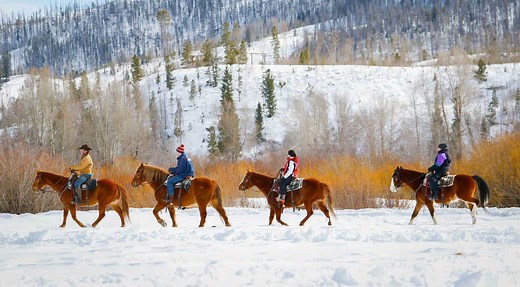 Winter Horseback Riding Vacations in Granby, Colorado