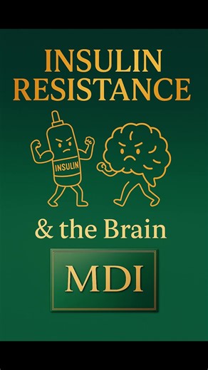 Insulin resistance doesn’t stop at blood sugar—it affects your brain too. 🧠 Poor insulin signaling limits energy for neurons and raises dementia risk. 💡 Protecting insulin sensitivity helps both your body and your brain. 👇 Did you know insulin plays such a big role in memory? #MindfulDiabetes #PreventT3D #BrainHealth #InsulinResistance #HealthyLiving References Arnold, S. E., Arvanitakis, Z., Macauley-Rambach, S. L., et al. (2018). Brain insulin resistance in type 2 diabetes and Alzheimer dis