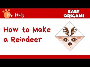 Easy Origami Reindeer - How to Make Christmas origami Reindeer Step by Step