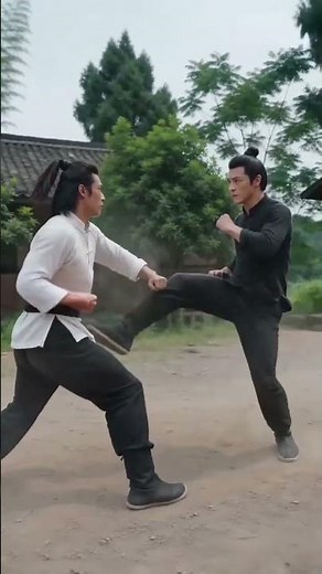Epic Village Kung Fu Showdown Two Warriors Clash in Brutal Battle! #shorts