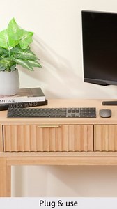 Amazon Basics Ultra Premium Wireless Keyboard and Mouse Combo, Rechargeable, Full-Size with Number Pad, Sleek Design, Plug and Play, Quiet Typing, 2.4GHz USB Receiver, Black