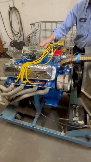 244K views · 4.9K reactions | Made a visit to see my friend and hear his 428 engine run. Sounds awesome on the stand. This will go in his 69 Mach 1 that he bought NEW! Amazing guy. #mustang #mach1 #engine #startup #howto #428 #v8 #v8power | Jo Daddy's Garage | Facebook