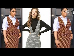 DIY ; Pinafore dress cutting and stitching TUTORIAL / How to make a pinafore dress with band