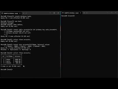 Transaction short demonstration