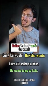 Verbo Volere (To Want) in Italian #learnitalian