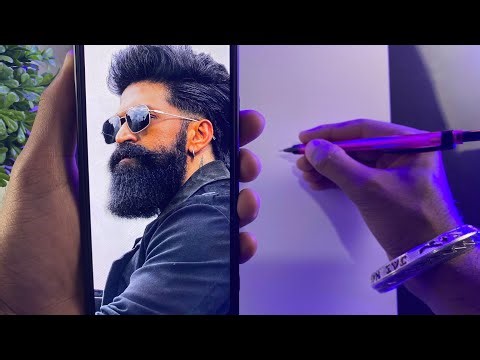 Toxic movie yash drawing,, rocking star yash drawing , outline tutorial, step by step drawing 😱😍