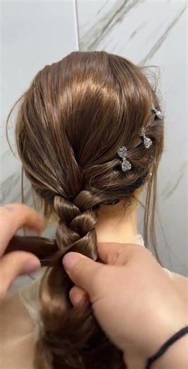 Sweet and low updo hair in early spring#Women must love beauty#Updo#Updo tutorial#Updo