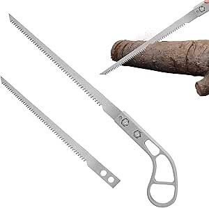 2 PCS Small Hand Saw for Wood Outdoor Portable Camping Hand Saw for Small Branches One Replaceable Blade Garden Mini Hand Saw for Tree Trimming Pruning Saw for Tight Space 8.6" Light Saw for Women Men