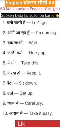 Daily Spoken English Sentences | Learn English for Beginners | spoken data #short #english #spiking