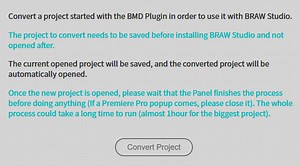 How to convert your project to BRAW Studio ? | BRAW Studio Blackmagic RAW Importer for Adobe Premiere & After