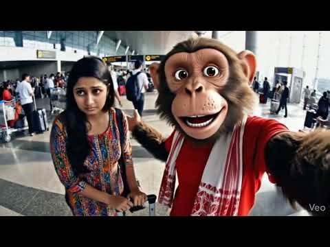 bandar airport girl friend ke shath me #shortvideo #bajrangbali