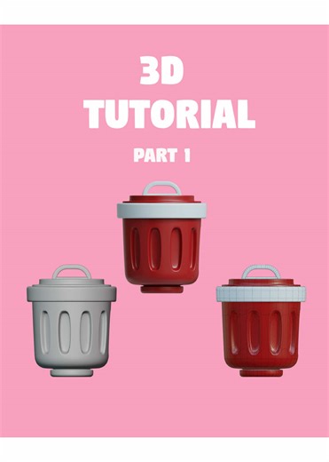 3d Modeling trash can 🗑️ #3dblender #modeling #tutorial #easy #fyp