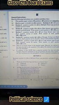 #no.1 , Political Science 12th CBSE Board Exam 2026: Tips & PYQs 🔥