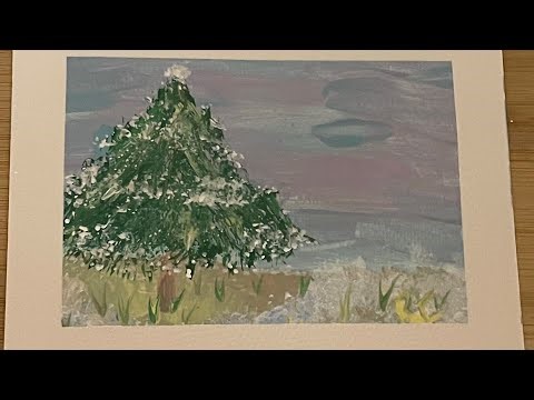 Post Card #15 Snowy Tree