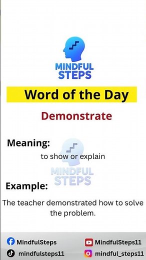 🇬🇧 Demonstrate Meaning : Flash Card : Learn English Vocabulary #shorts