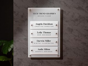 Wall Directory (standard) - Customizable Large Office Wall Door Building Mounted Business Logo Sign, Job Title Room Signage, Made to Order - Etsy
