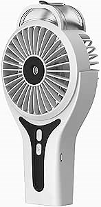 Sunneday Misting Fan | Handheld Fan with Water Mist | Rechargeable Cooling Spray Fan | White