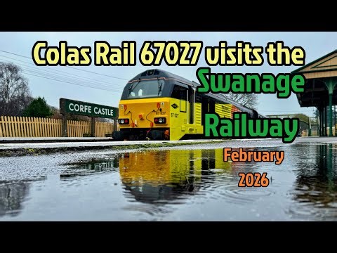 Colas Rail Class 67 Thunderbird loco visits The Swanage Railway - February 2026