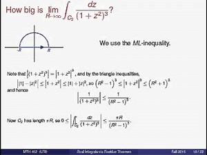 Using the Residue Theorem to Evaluate Real Integrals (2/2)