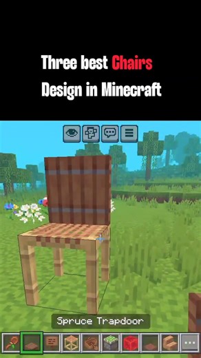 3 best chairs design 😀 #minecraft #minecraft100k